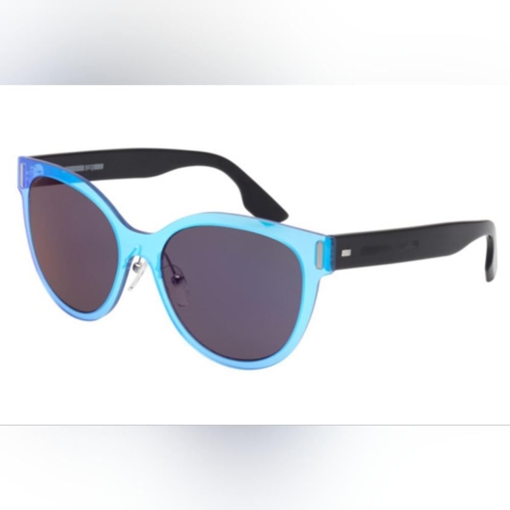 NWT McQ Alexander McQueen Mirror Blue Sunglasses